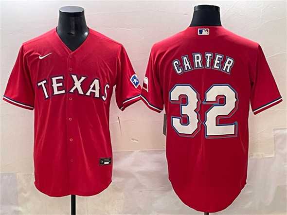 Men%27s Texas Rangers #32 Evan Carter Red Cool Base Stitched Jersey->texas rangers->MLB Jersey